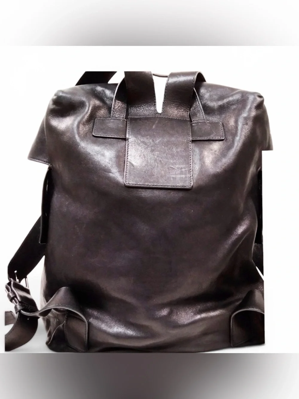 Final Price Jimmy Choo Black Star-Embossed Leather Backpack with Front Pockets